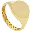 ANELLO IN ORO GIALLO 18K, UOMO, CON CENTRALE TONDO, LISCIO DA 11 MM