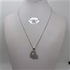 COLLANA DA DONNA CON CIONDOLO CUORE IN ORO BIANCO 18KT 3,65 GRAMMI (0015)