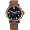 Sugess Pilot Cronografo Meccanico Bronzo Nero Pelle Zaffiro Orologio Uomo