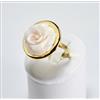 ANELLO IN ORO GIALLO 18 kt CON ROSA DI CORALLO BIANCO 18 mm OGNK 071