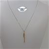 COLLANA DA DONNA ORO BIANCO CON CIONDOLO ORO ROSA 18KT E ZIRCONI 3,6 GR (0038)