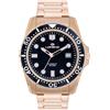 Lorenz Orologio Automatico LORENZ 26118KK Bracciale Acciaio Rosé Nero Uomo Sub 100mt