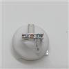 ANELLO DONNA N.16 CON TOPAZIO E ZIRCONE IN ORO BIANCO 18KT 7,1 GRAMMI (1628)