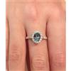 ANELLO IN ORO BIANCO 18 CT 750 CON ACQUAMARINA CT 0,81 E DIAMANTI CT 0,26 (1392)