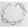 Produzione Orafa Aretina 11 GRAMMI LUSSO ORO MASSICCIO BIANCO BRACCIALE UOMO DONNA 18KT 750 CATENA ROLò