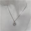 COLLANA DA DONNA CON CIONDOLO FIORE IN ORO BIANCO 18KT E ZIRCONI 4,6 GR. (0886)