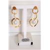 Produzione Orafa Aretina ORECCHINI DONNA ORO ETRUSCO MARTELLATO CERCHI GIALLO 750 18K BOUCLES OREILLES OR