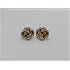 ORECCHINI A BOTTONE CON CLIPS IN ORO GIALLO ,BIANCO E ROSA 18KT 5,1 GR. (7181)