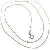 CATENA ORO BIANCO 18K, MINI ROLO, CON CUBI ALTERNATI, SPESSORE 1 MM, 40-45 CM