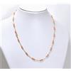 COLLANA E BRACCIALE IN ORO GIALLO 18 kt CON PALLINI IN CORALLO ROSA OGLN 0143