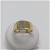 ANELLO DA UOMO IN ORO GIALLO E BIANCO 18KT 750 E ZIRCONE 7,4 GRAMMI N.25 (0762)