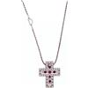 Damiani Collana Damiani Belle Epoque Croce 20073459 Cross Rubini Diamanti Donna Nuova
