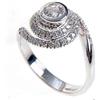 Damiani Anello Damiani Promise 20010245 solitario Oro Bianco Diamanti Ring 0,33 + 0,38