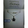 Collana veneziana cm 45 e ciondolo angelo, oro 750 18 kt e zirconi New