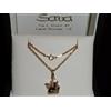 Collana funetta laser oro giallo 750 18 kt e ciondolo angelo in oro 750 18 kt