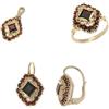 PARURE gioiello in ORO anello orecchini pendente di 130