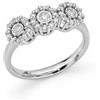 MILUNA PREMIUM DIAMONDS ANELLO TRILOGY DONNA REFERENZA LID3579 NUOVO