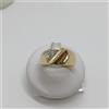 ANELLO DA UOMO IN ORO GIALLO E BIANCO 18KT 750 7,4 GR. CON ZIRCONE N.26 (0781)