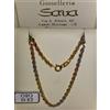 Collana fune corda cm 45 in oro Giallo, Bianco e Rosso 750 18 kt Grammi 4.1/4.2