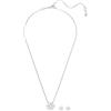 Swarovski Set Collana Orecchini Swarovski Idyllia 5691486 necklace Cristalli Fiocco neve
