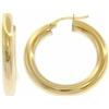 ORECCHINI IN ORO GIALLO O BIANCO 750 18K, A CERCHIO, DIAMETRO 20 MM X 4 MM
