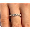 Anello eternity fedina in oro bianco 18 750 ct e diamanti ct. 0,72 (1126)