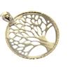CIONDOLO ORO BIANCO 750 18K, ALBERO DELLA VITA, CORNICE LAVORATA