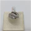 ANELLO DA DONNA CON PAVE' DI ZIRCONI IN ORO BIANCO 18KT 3,05 GRAMMI N 16 (1848)