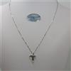 COLLANA DA DONNA CON CIONDOLO CROCE IN ORO BIANCO 18KT 4,5 GRAMMI (0061)