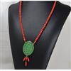 Delma oro COLLANA IN ORO GIALLO 18KT CON CORALLO ROSSO PRIMA SCELTA E GIADA OGLN 0166