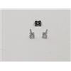RECARLO ORECCHINI BOTTONE PUNTO LUCE IN ORO BIANCO 18K E DIAMANTI 0,22 Ct (0227)