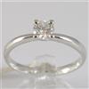 ANELLO ORO BIANCO 750 18K, SOLITARIO, GAMBO STONDATO, DIAMANTE CARATI 0.32