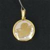 Manuel Ruso Pendente In Oro 18K 750 Mls. Angelo Custode. Con Madreperla.