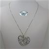 COLLANA DA DONNA CON CIONDOLO CUORE IN ORO BIANCO 18KT 9,65 GRAMMI (0005)