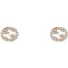 Gucci Jewelry Orecchini Gucci Interlocking G YBD729408001 Earrings Donna Oro Rosa Diamanti