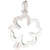 Ciondolo Dodo Quadrifoglio Silhouette Oro Bianco DMQDT/9B/B/K Charm diamanti