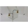 ORECCHINI BOTTONE A MONACHELLA CON ZIRCONI IN ORO GIALLO 18KT 750 2,2 GR. (5919)
