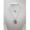 COLLANA DONNA CON CIONDOLO FIORE IN ORO BIANCO 18KT 750 E ZIRCONI 7,8 GR. (3480)