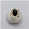 ANELLO DA UOMO IN ORO GIALLO 18KT CON ONICE NERA 5,9 GRAMMI N.22 (7504)