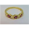Produzione Orafa Aretina ANELLO VERETTA DONNA ORO GIALLO 750 18K RUBINI DIAMANTI VERI BAGUE OR RUBY FEMME