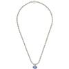 Gucci Jewelry Collana Gucci Interlocking G Con Perline YBB753438001 Necklace Argento 55cm Blu