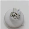 ANELLO DA DONNA IN ORO BIANCO 18KT CON ZIRCONI 3,9 GRAMMI N.14 (0078)