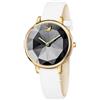 Swarovski Orologio SWAROVSKI Crystal Lake pelle bianca 5416003 donna watch swiss cassa oro