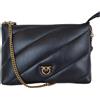 PINKO borsa flat classic maxi quilt a tracolla 1P22Y9 A03J Z99Q nero in pelle