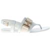 HOGAN scarpe donna Sandalo infradito Valencia in pelle bianco con H metallo