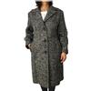 ELENA MIRÒ cappotto donna spinato bianco/nero lunghezza cm 107