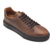 Frau 28n7 sneaker pelle marrone testa di moro laccio fondo gomma