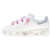 PREMIATA scarpe donna Sneaker BELLE 6552 in pelle bianco più argento