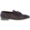 O'KEEFFE scarpe uomo Mocassino IAN lavorato a mano camoscio blu nappine Goodyear