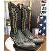 Botas Calero Stivali in pelle Botas Calero texani western cowboy boots black grey